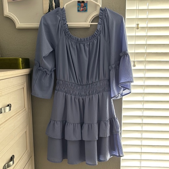 Blue Ruffled Dress - Picture 3 of 3